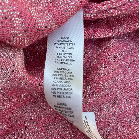 White House Black Market Geometric Coral Fade & Gold Metallic Tank Top Size XS - Picture 11 of 11